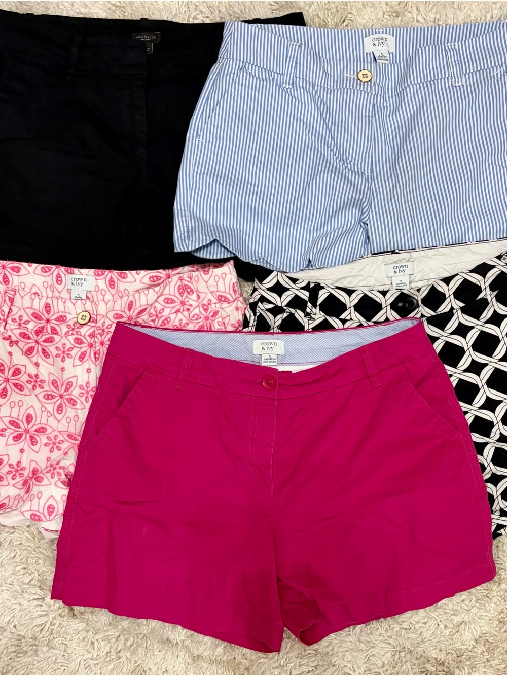 Crown & Ivy Women's Chino Shorts Ann Taylor Factory